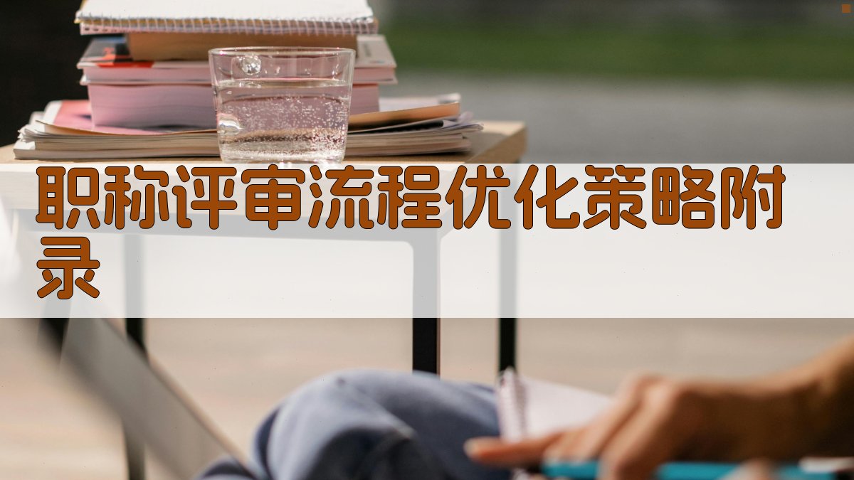职称评审流程优化策略 · 附录 图2