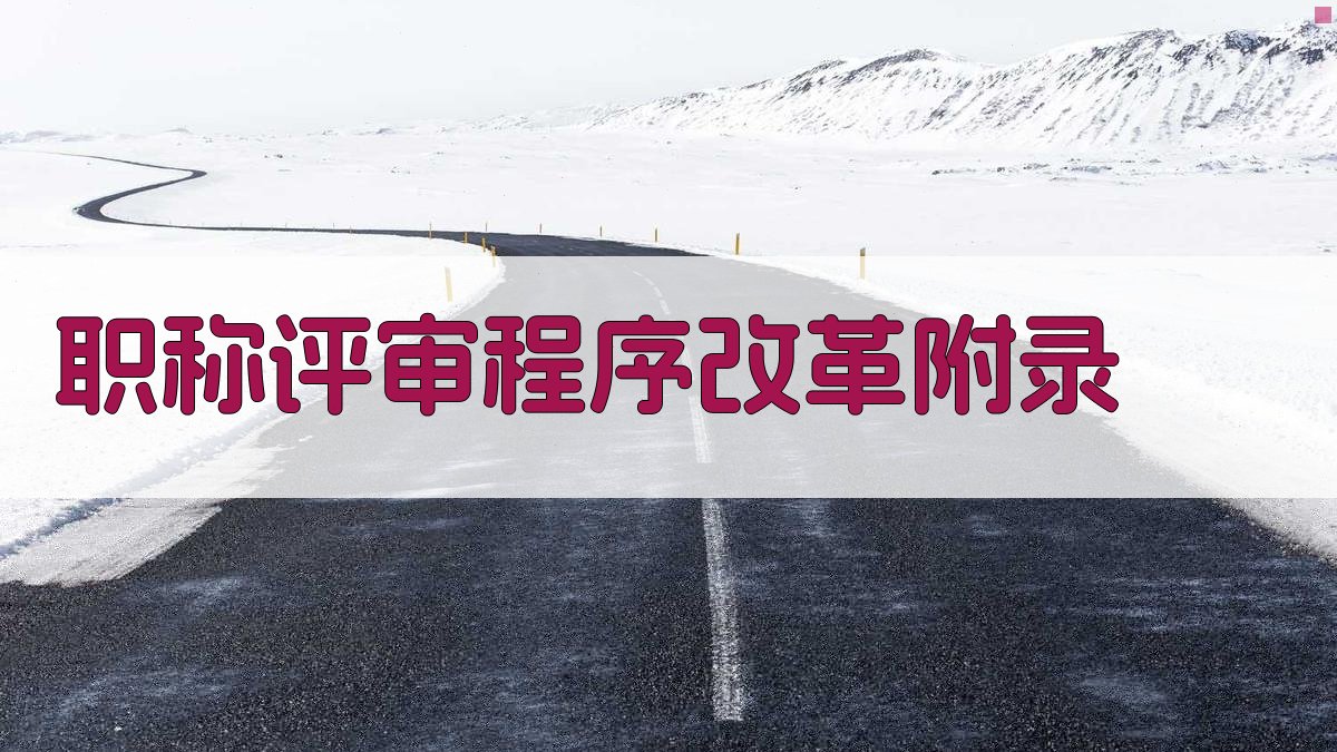 职称评审程序改革 · 附录 图5