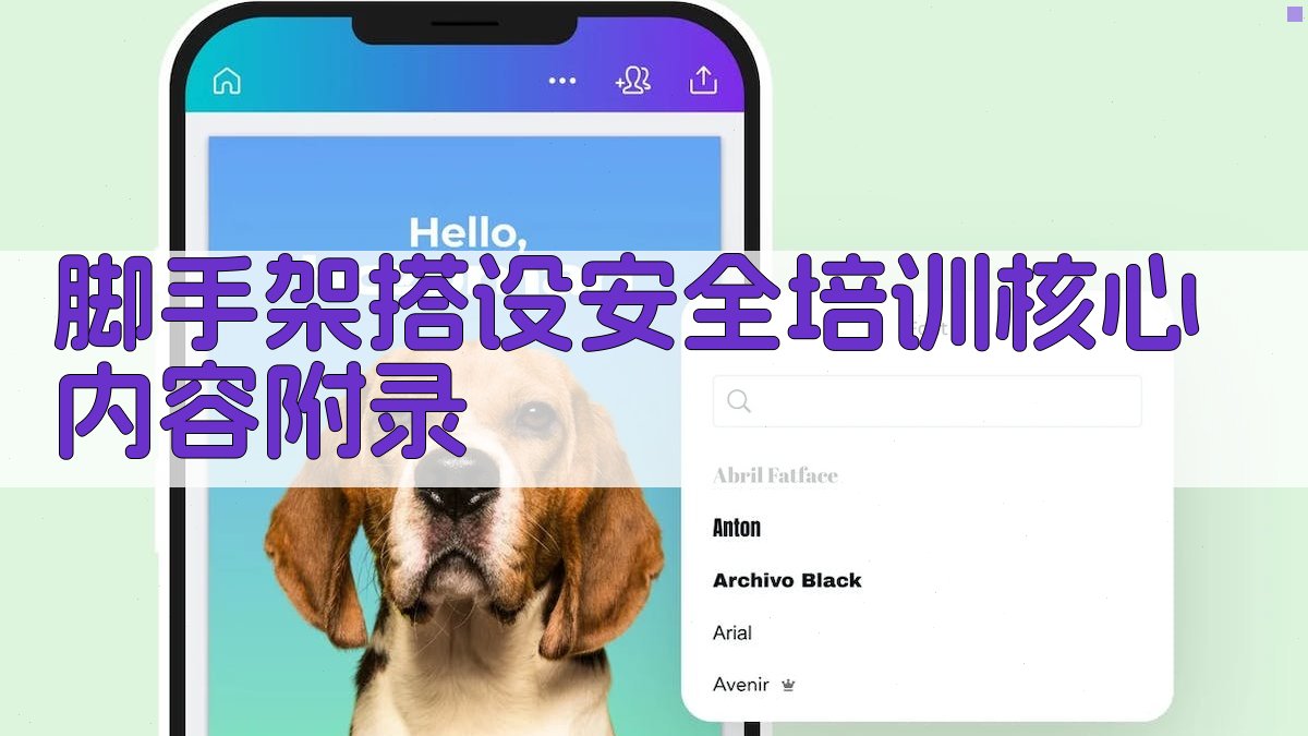 脚手架搭设安全培训核心内容 · 附录 图5