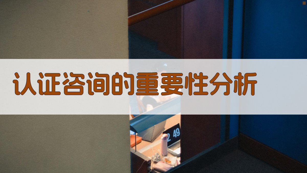 认证咨询的重要性分析 图1