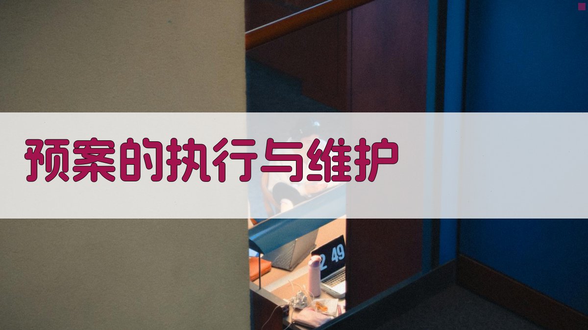 预案的执行与维护 图2