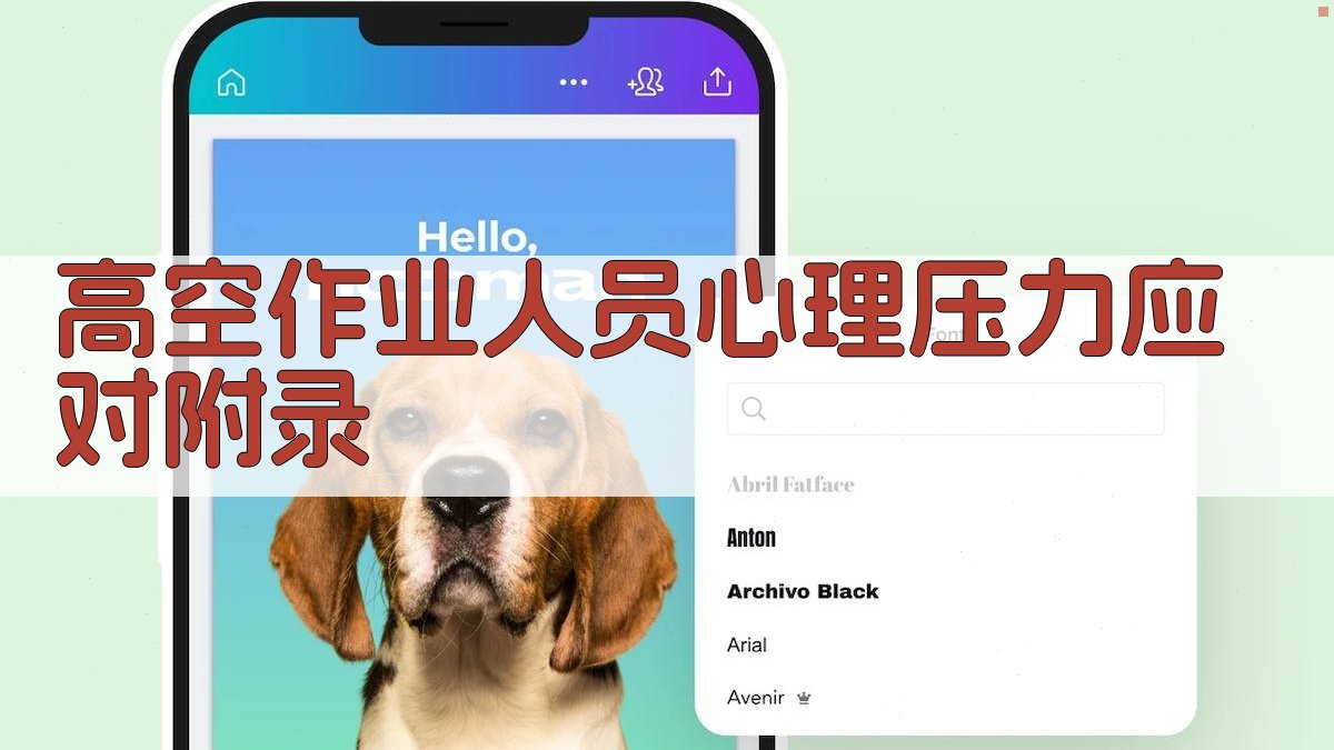 高空作业人员心理压力应对 · 附录 图5