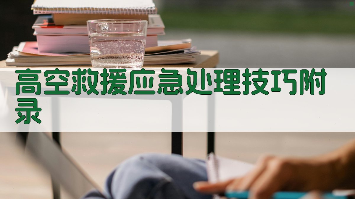 高空救援应急处理技巧 · 附录 图3