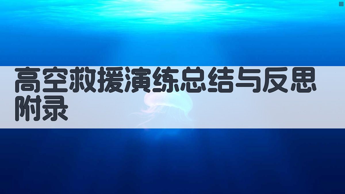 高空救援演练总结与反思 · 附录 图3