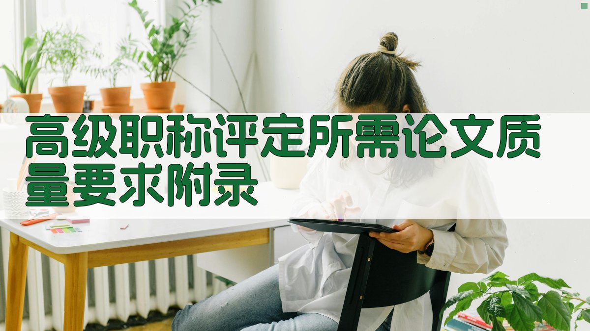 高级职称评定所需论文质量要求 · 附录 图3