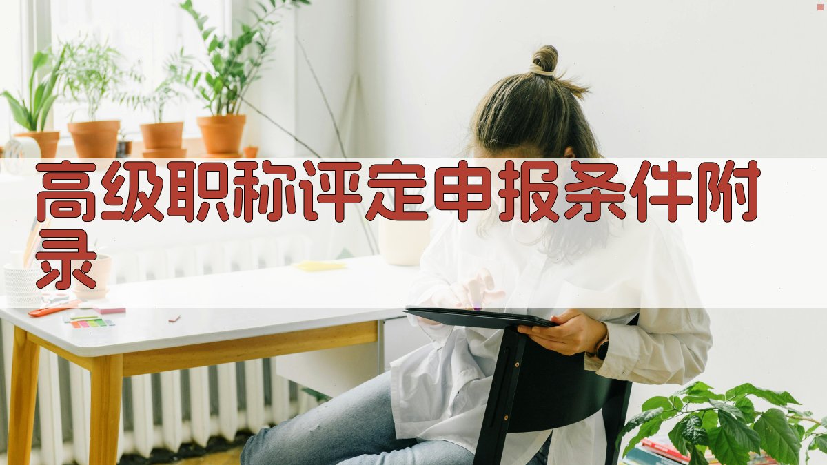 高级职称评定申报条件 · 附录 图5