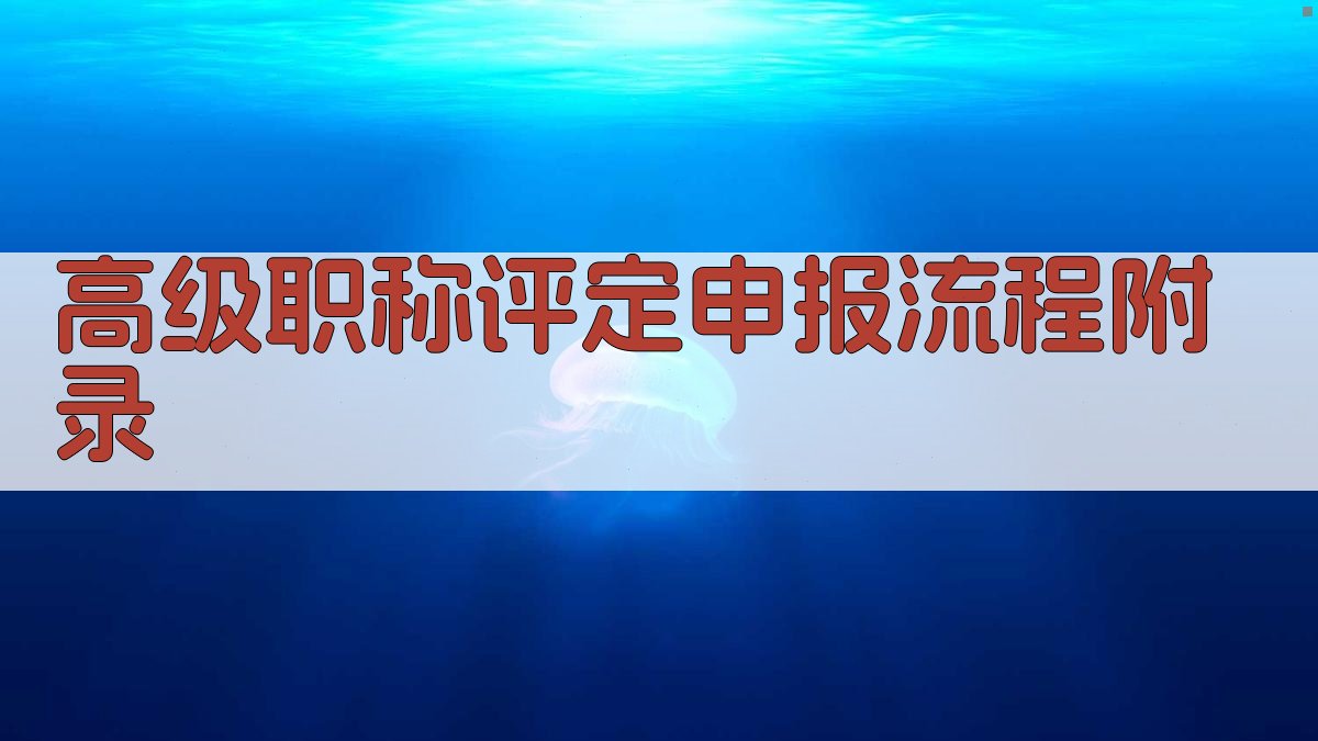 高级职称评定申报流程 · 附录 图5