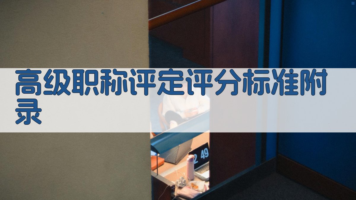 高级职称评定评分标准 · 附录 图5